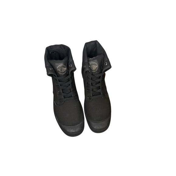 Palladium Baggy Mens Black Canvas Boots Lace Up‎ Casual Ankle Shoes Size 10